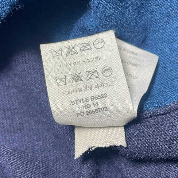 J. Crew Color Block Tunic Sweater Wool Blend Blue High Low Hem Colorblock Medium - Picture 7 of 11